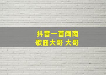 抖音一首闽南歌曲大哥 大哥